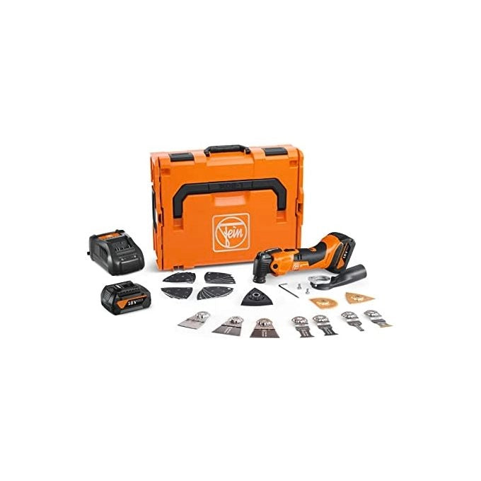 FEIN 71293861000 Multimaster AMM 500 Plus Top Utensile Multifunzione a Batteria 18V con Attacco StarlockPlus 2 Batterie 4Ah e Caricabatteria GAL 1880 AS colore Nero