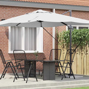 Ombrellone Sabbia 351 x 250 x 260 cm Poliestere e Alluminio 42003343