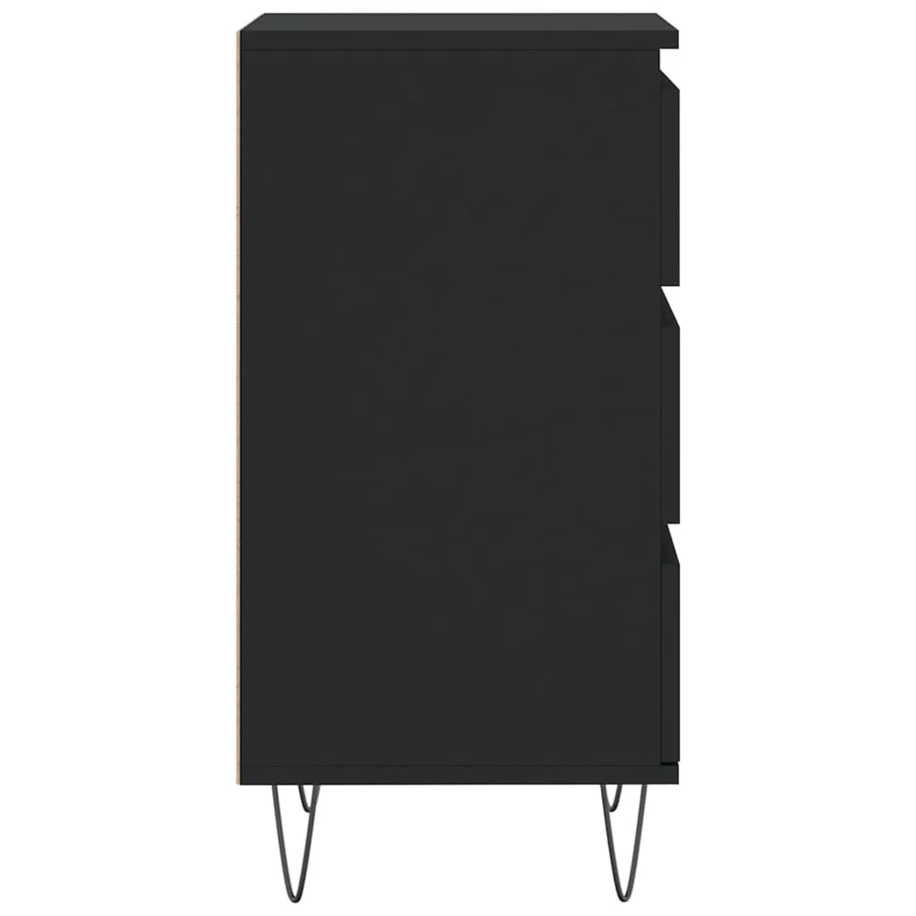 Buffet credenza cassettiera armadio mobile contenitore organizer per cucina soggiorno salotto 40 x 35 x 70 cm legno ingegnerizzato nero 02_0035933