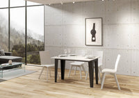 Tavolo Salvaspazio Allungabile 120x45/90x80/78 cm Flame Double Bianco Frassino