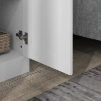 Credenza Cucina Alta con 2 armadi a 2ante e 4 ripiani, Armadio con 3 ripiani regolabili, mobile da salotto, 60x36.5x175cm, Bianco| Aosom Italy
