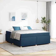 vidaXL Struttura del letto con materasso Blu 180 x 200 cm Tessuto