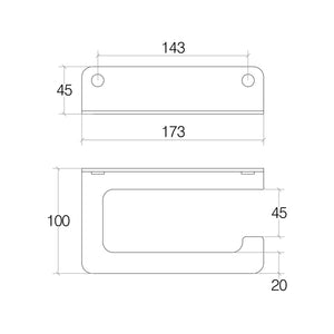 Lineabeta - Portarotolo Saeta in alluminio nero