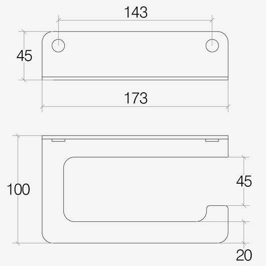 Lineabeta - Portarotolo Saeta in alluminio blu opaco