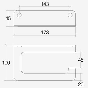 Lineabeta - Portarotolo Saeta in alluminio grigio opaco