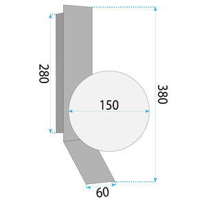 Applique Da Parete APP1757-1W Cromo Nero