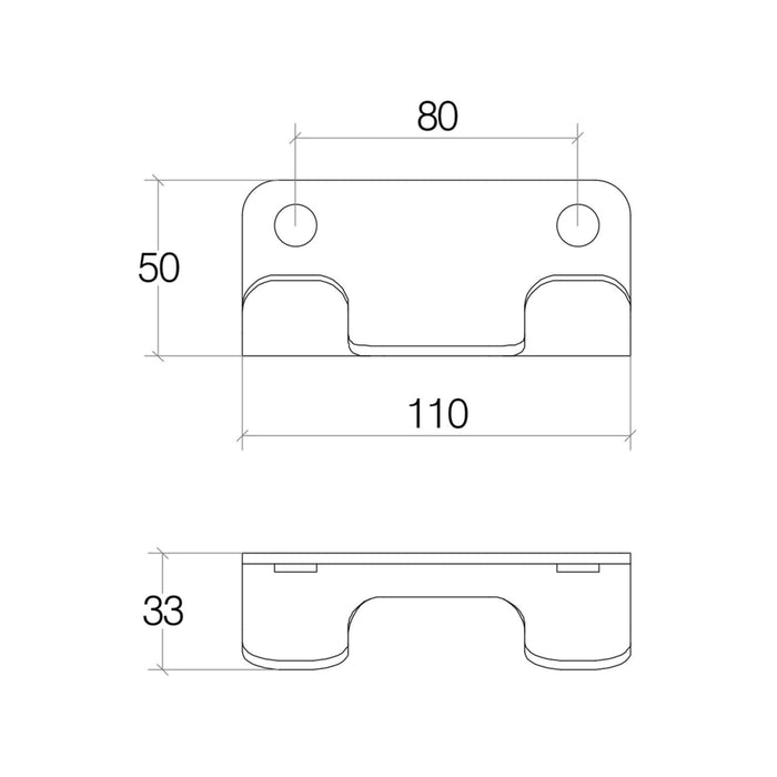 Lineabeta - Appendiabiti doppio Saeta in alluminio bianco
