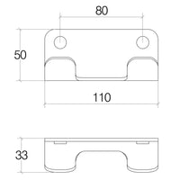 Lineabeta - Appendiabiti doppio Saeta in alluminio verde salvia opaco