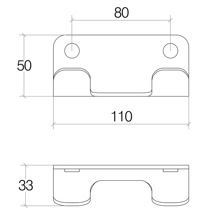 Lineabeta - Appendiabiti doppio Saeta in alluminio verde salvia opaco