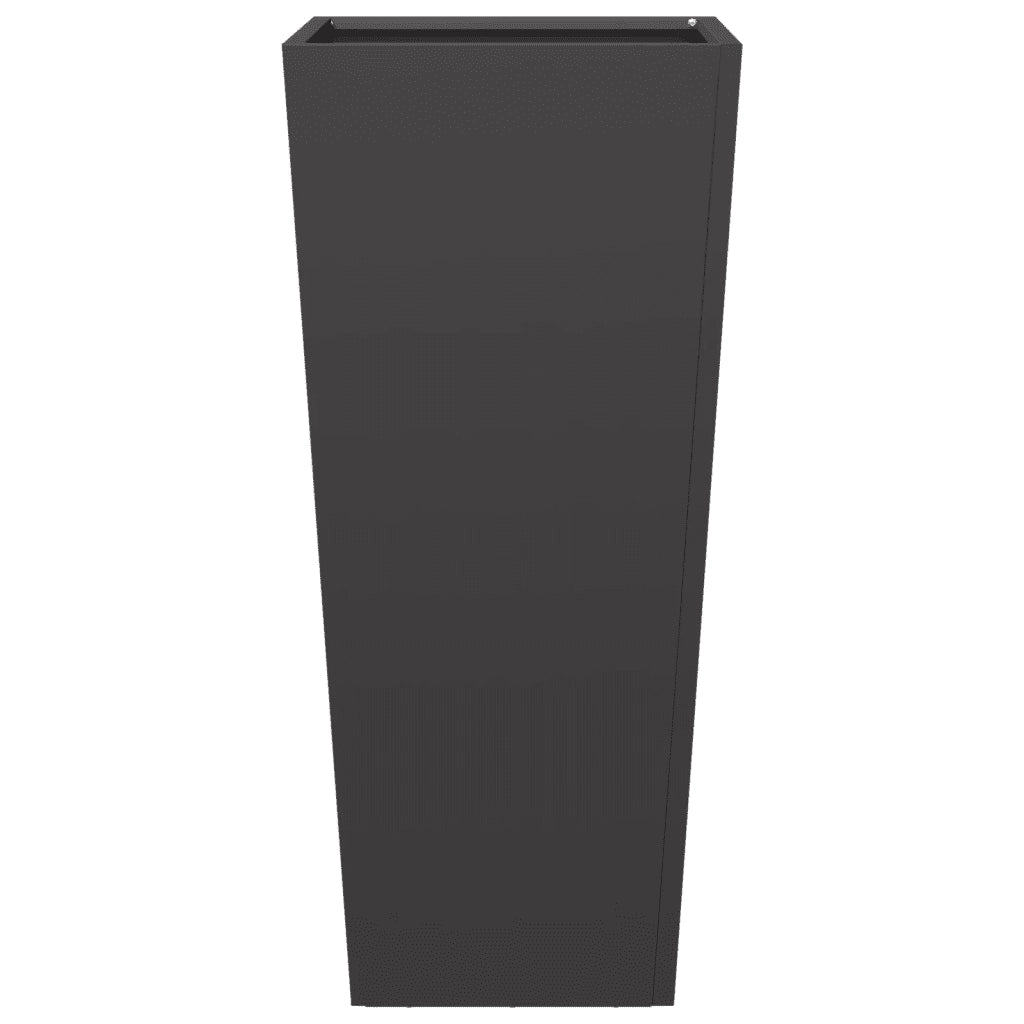 Fioriere da Giardino 2 pz Nere 35x35x75 cm in Acciaio