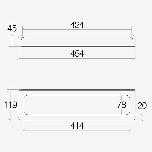 Lineabeta - Porta asciugamani/accessori Saeta L.45,4 cm in alluminio blu opaco