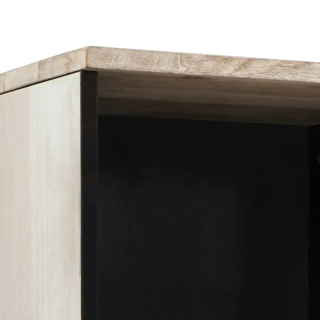vidaXL Mobile da Bagno Bianco 38 x 33.5 x 160 cm Legno Massiccio Mango