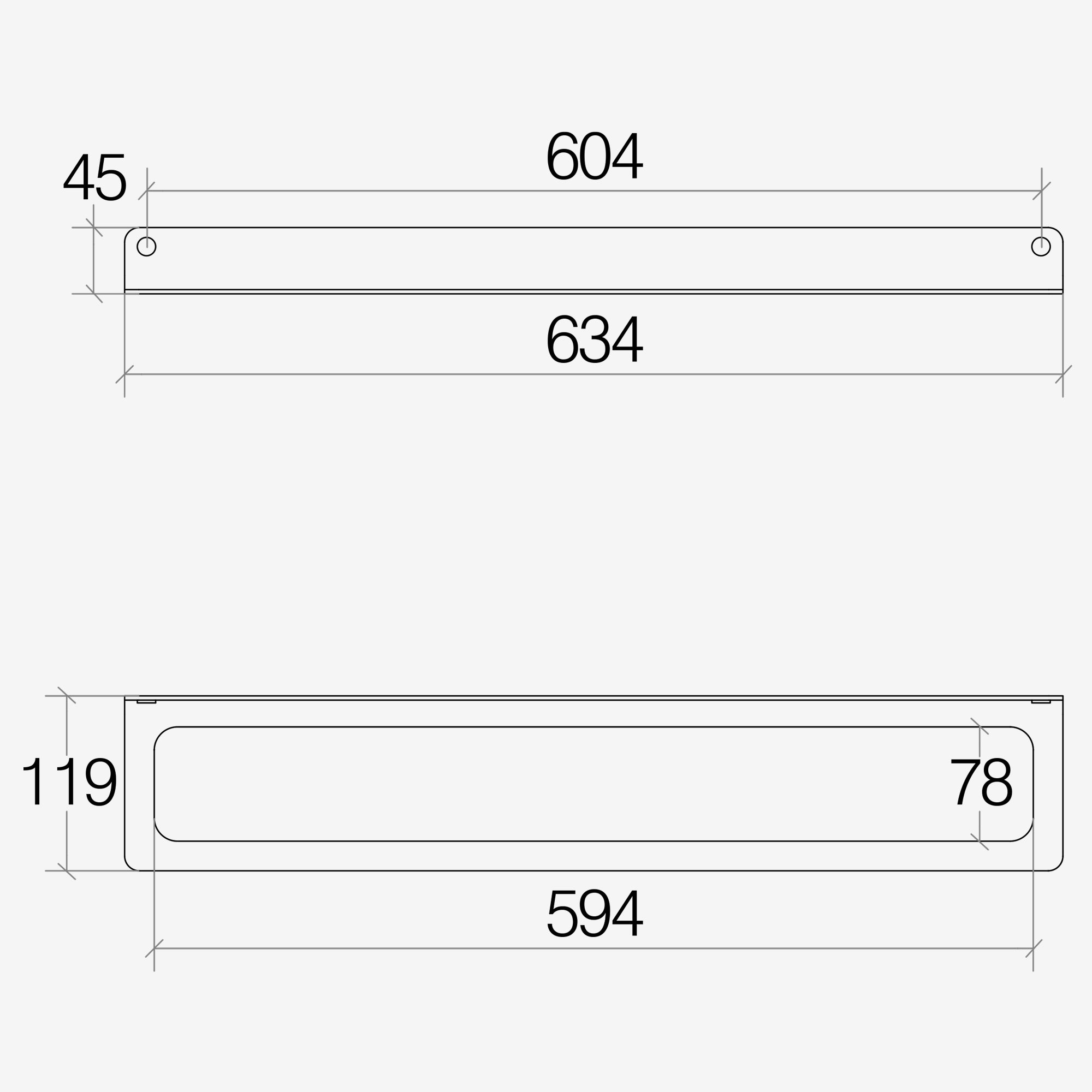 Lineabeta - Porta asciugamani/accessori Saeta L.63,4 cm in alluminio verde salvia