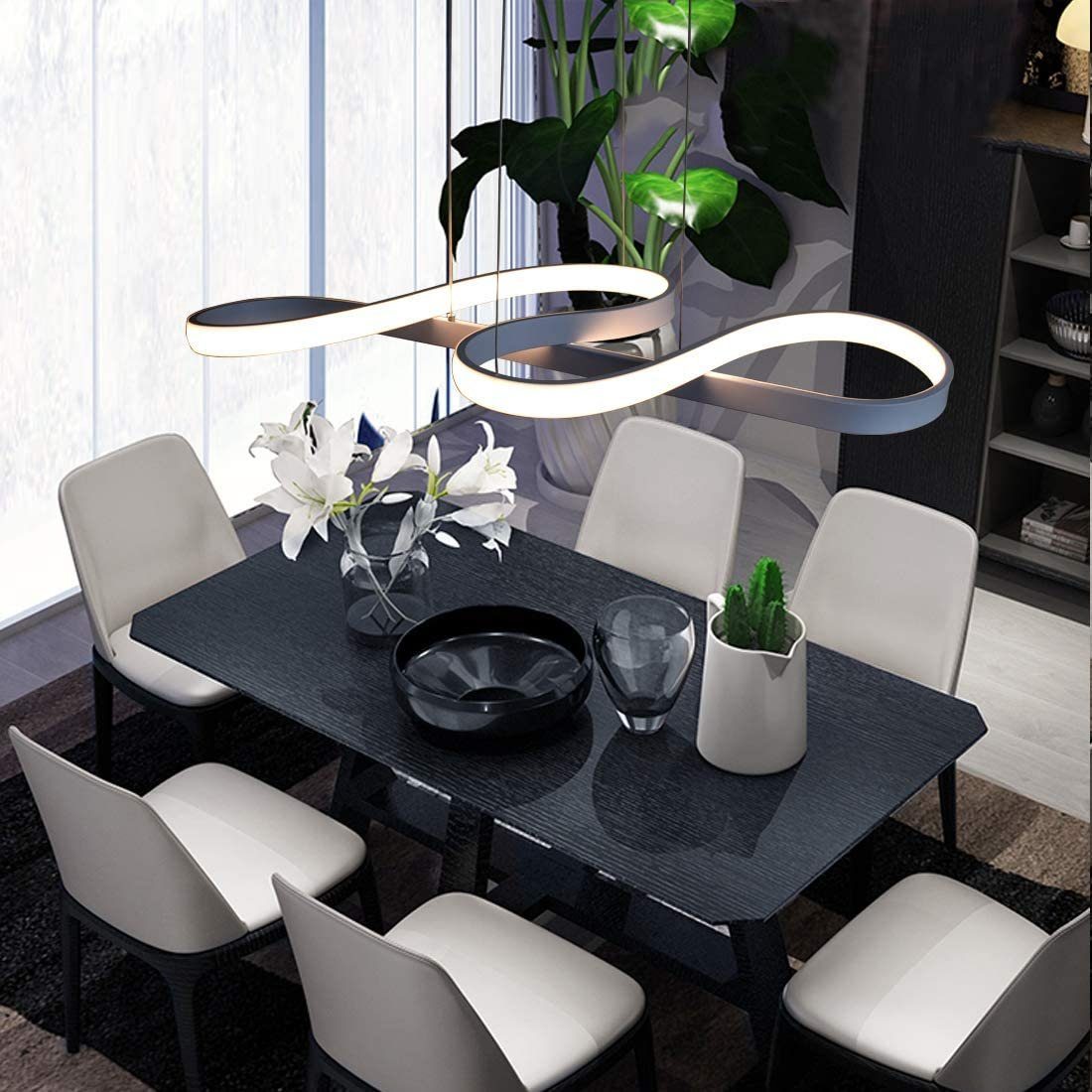 Lampada a sospensione ZMH LED bianca moderna dimmerabile 47W per sala da pranzo