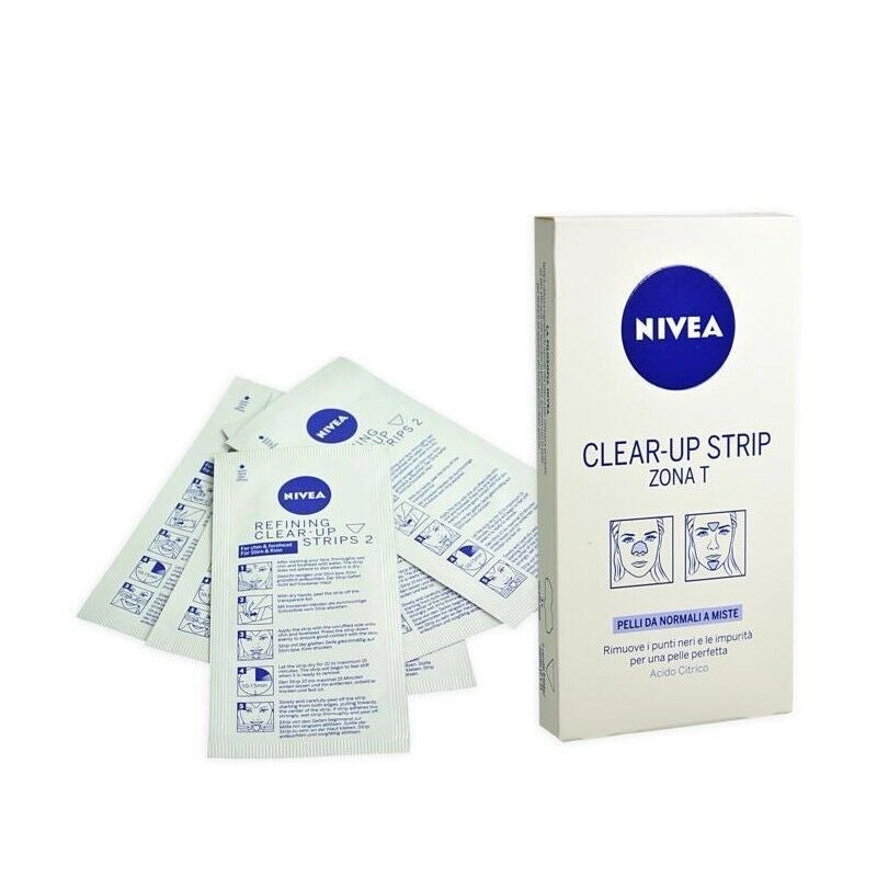 NIVEA CLEAR-UP STRISCE PER ZONA T CONFEZIONE DA 6PZ PELI NORMALI E MISTE