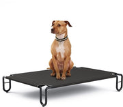 Letto per cani elevabile fino a 55 kg, letto per animali da esterno, lettini per cani lavabili, lettino per cani, lettino per cani per cani di taglia media, 122 x 85 x 20 cm con piedini antiscivolo per giardino, interni ed esterni