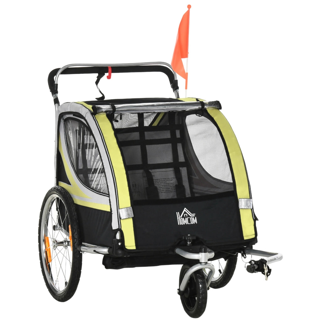 Rimorchio Bici Bambini 2 in 1 ¨C zephmum ¨C Giallo