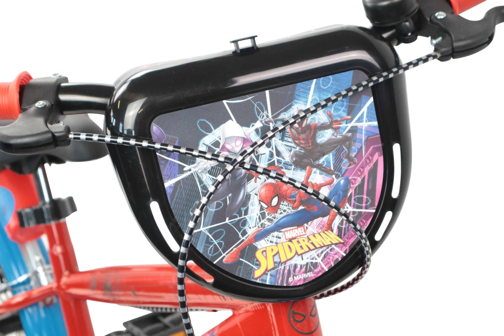 SPIDERMAN 16, adatta a bambini tra i 5 e i 7 anni, per altezza tra 105 e 135 cm, con borraccia e scudo frontale