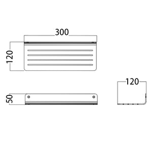 Lineabeta - Mensola doccia L.30 H.4,5 cm Saeta verde salvia opaco