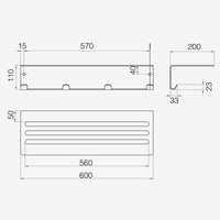 Lineabeta - Portateli con 4 ganci appendiabiti Saeta in alluminio bianco opaco