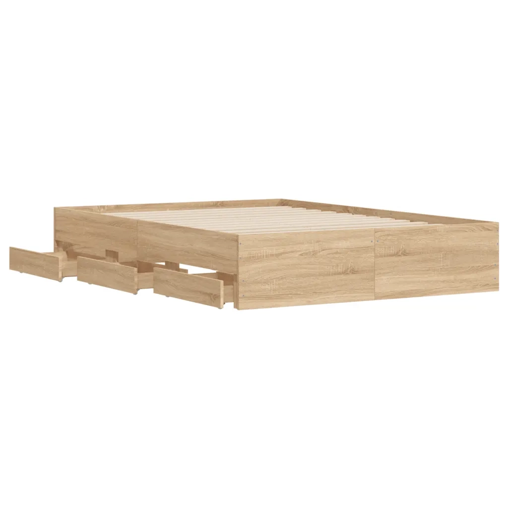 Giroletto Cassetti Rovere Sonoma 120x200 cm Legno Multistrato