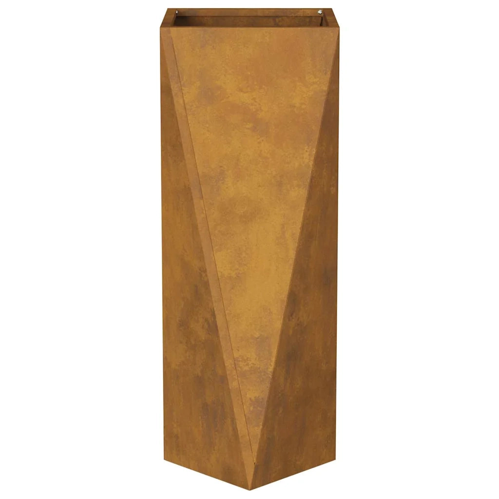 Fioriera Ruggine-Vaso-Contenitore per Piante 30 x 30 x 75 cm