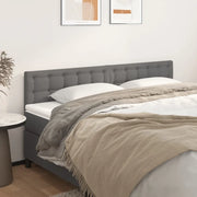 Testiera Grigio 160x5x78/88 cm in Similpelle 346488