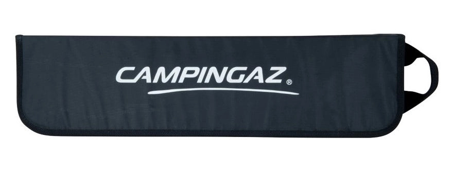 Campingaz borsa utensili in tessuto set composto da 1 coltello in acciaio inox, forchettone, pinza, 6 spiedini, 1 spatola manici in legno