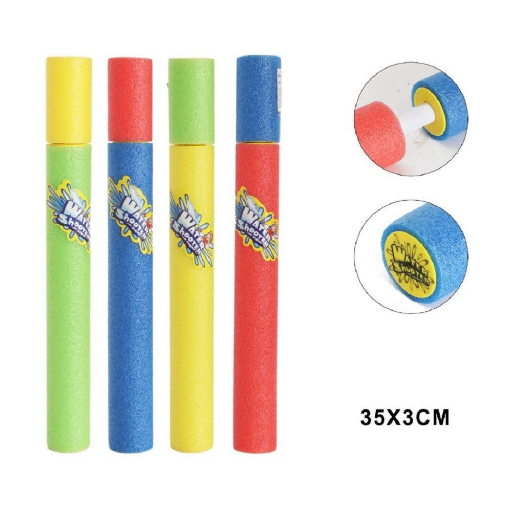 Trade Shop - Pistola Ad Acqua 35x3 Cm Tubo Sparatutto In Schiuma Gioco Estivo Spiaggia 605472 -