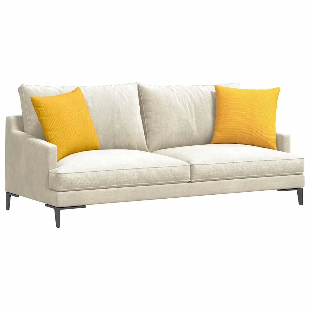 Cuscini da Divano 2 pz-Set di 2 Cuscini per Sofa Giallo Chiaro 45 x 45 cm
