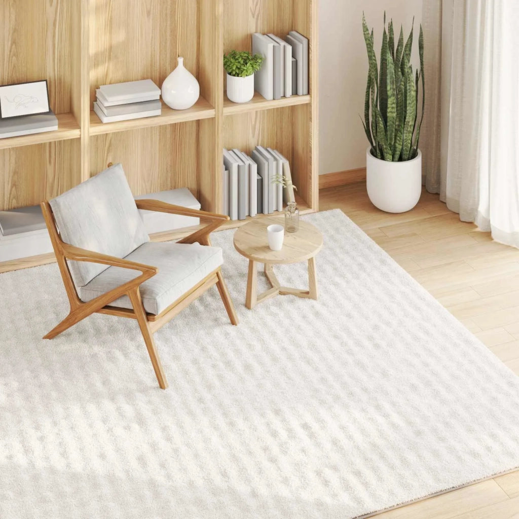 Tappeti per area Quadrato SIROLO Crema 240 x 240 cm Poliestere