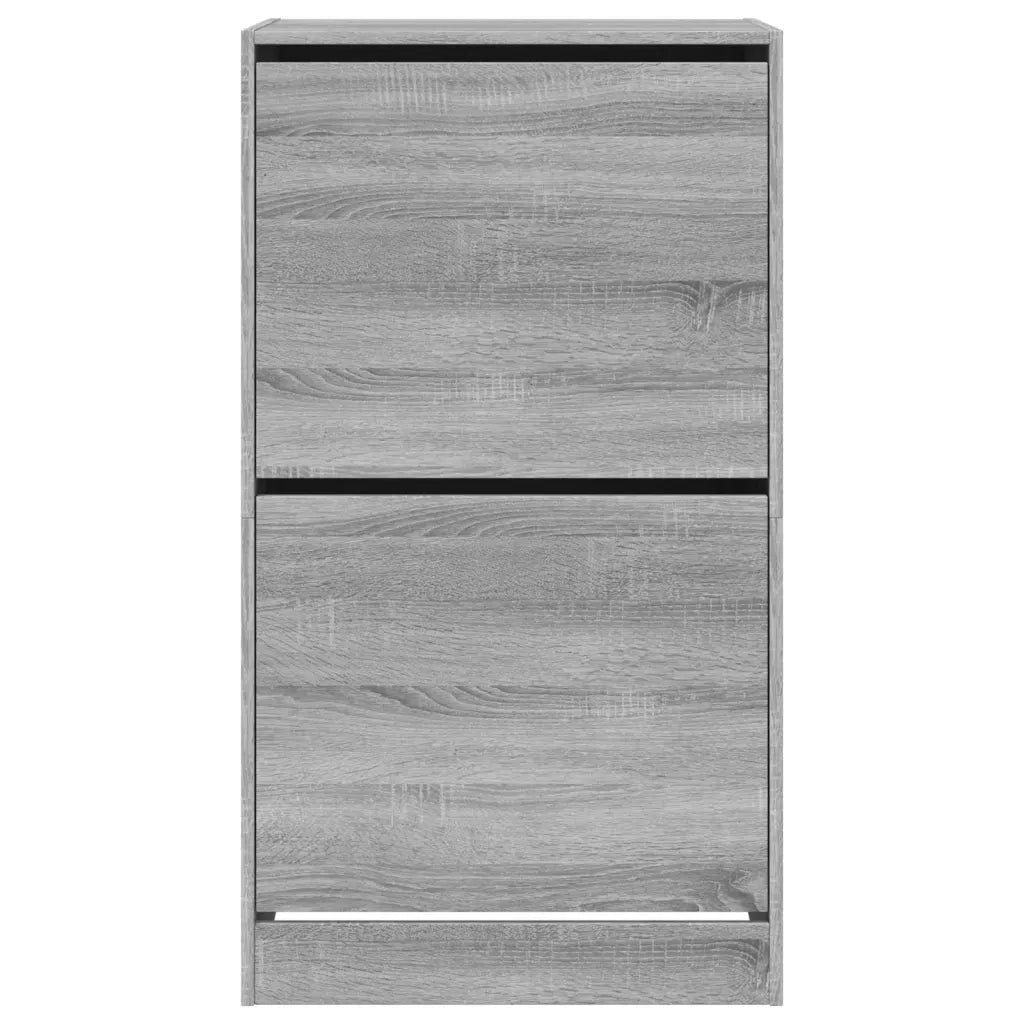 Scarpiera | Mobile per scarpe 2 Cassetti Ribaltabili Grigio Sonoma 60x42x108 cm