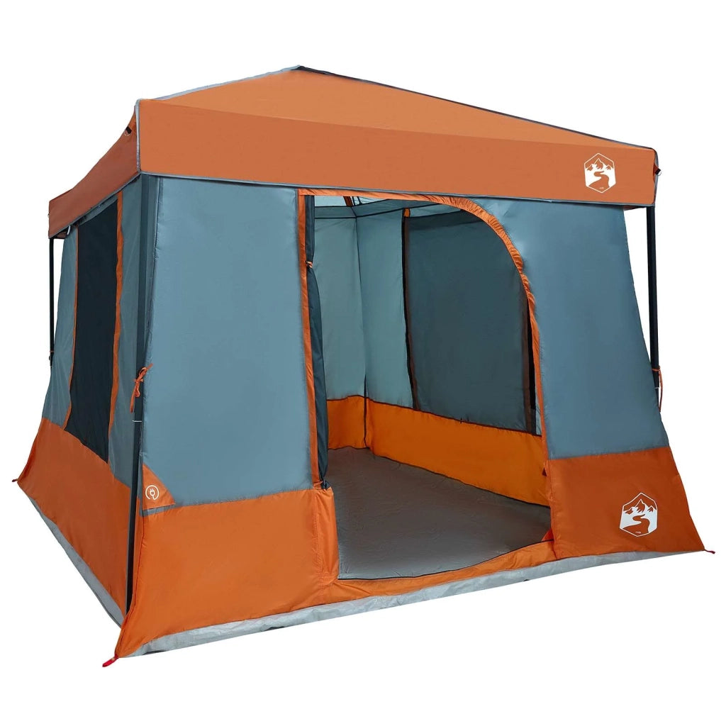 Set di Tende da Campeggio con tetto 2 pcs Grigio e arancione