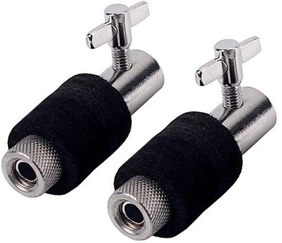 Set di connessione 2-in-1 - Hi-Hat connessione bacino - Ricambi di riserva - Adatto per cavo di trazione 6 mm - Duraturo nel utilizzo - Lega zinco/nero - Connessione tamburo