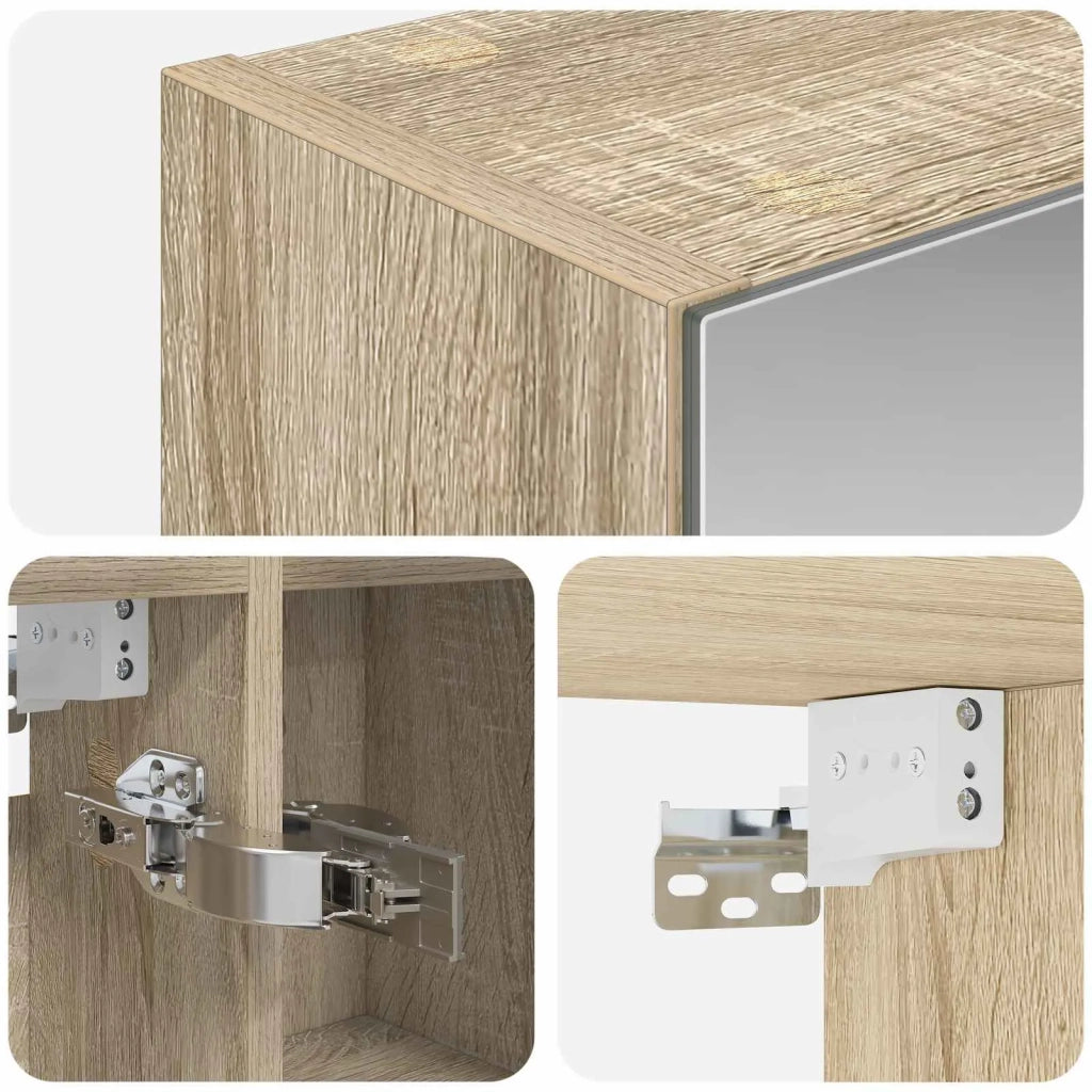 Mobiletto per specchio da bagno Rovere Sonoma 70 x 14,5 x 70 cm 889097