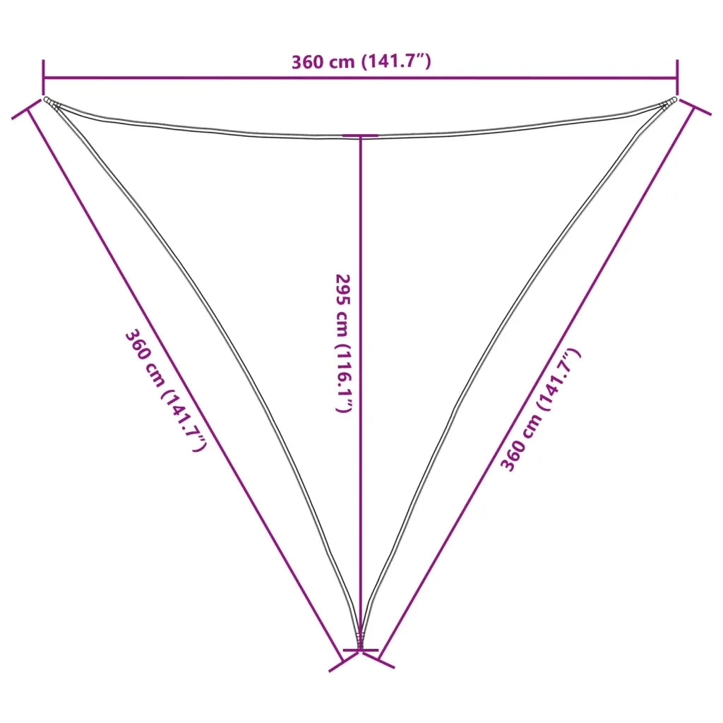 Parasole a vela | Telo Ombra | Vela da ombra Oxford Triangolare 3,6x3,6x3,6 m Bianco