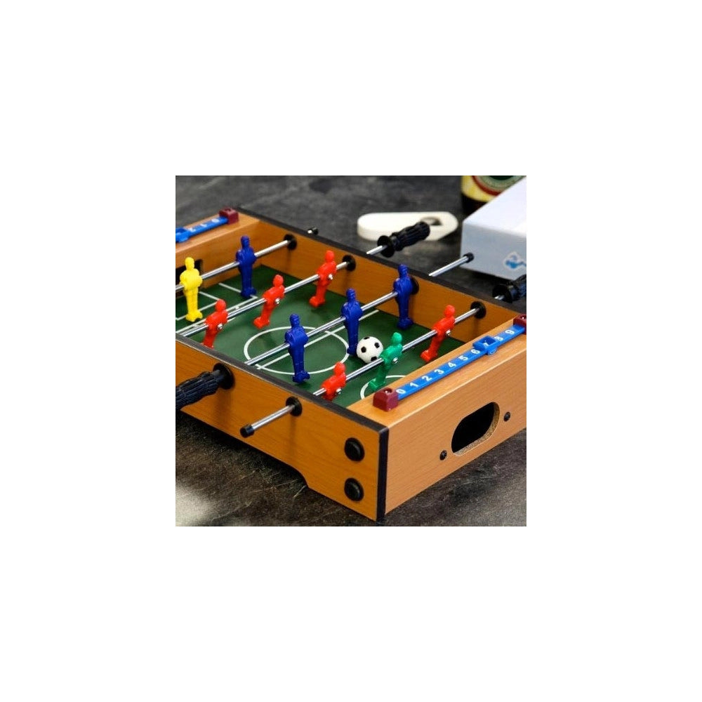 Trade Shop - Mini Calcetto Da Tavolo Struttura In Legno E Sagome In Plastica Pallina Inclusa -