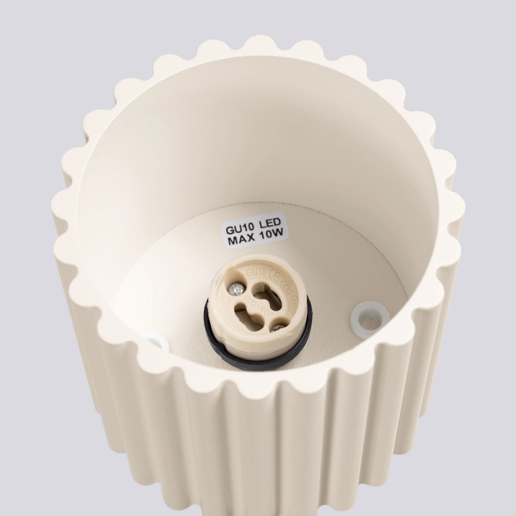 Spot soffitto VISTAO Pure Lume beige rigato 10cm GU10