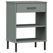 Mobile Consolle | Tavolo d'Ingresso Gambe Metallo Grigio Legno Massello Pino OSLO