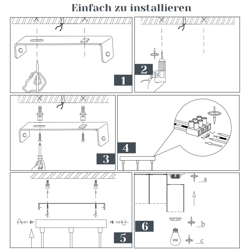 Lampada a sospensione ZMH Lampada a sospensione in vetro a 3 lampadine E27 LED Lampada a sospensione rotonda nera