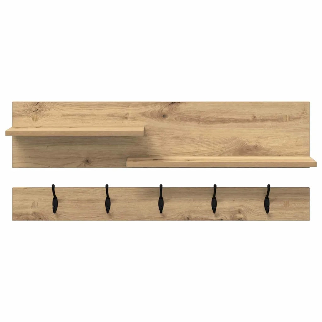 Appendiabiti a muro Rovere artigianale 90 x 15 x 36 cm 874426