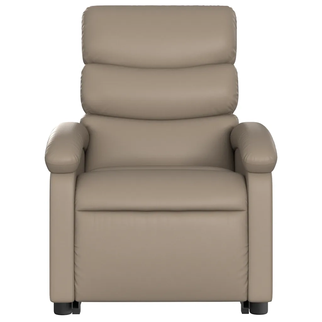 Poltrona Alzapersona Massaggio Elettrica Cappuccino Similpelle 3204067