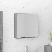 Armadietto a Specchio da Bagno-Mobile bagno con specchio Grigio Sonoma 64x20x67 cm
