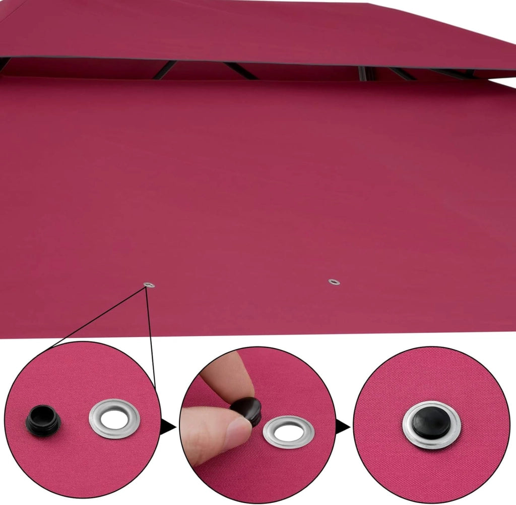 Gazebo Topas Padiglione 3x4m in Metallo Resistente Idrorepellente con Pannelli Laterali Tendone da Giardino Feste