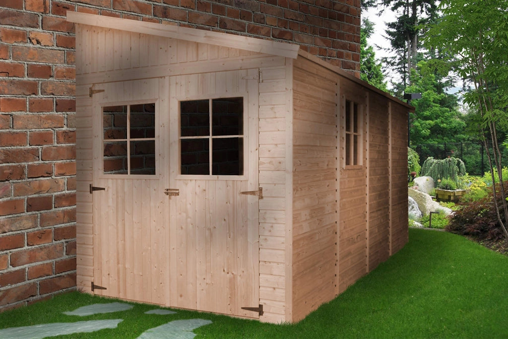 Casa da giardino in legno (senza parete laterale) - 8 m?² - TIMBELA M340+M340G