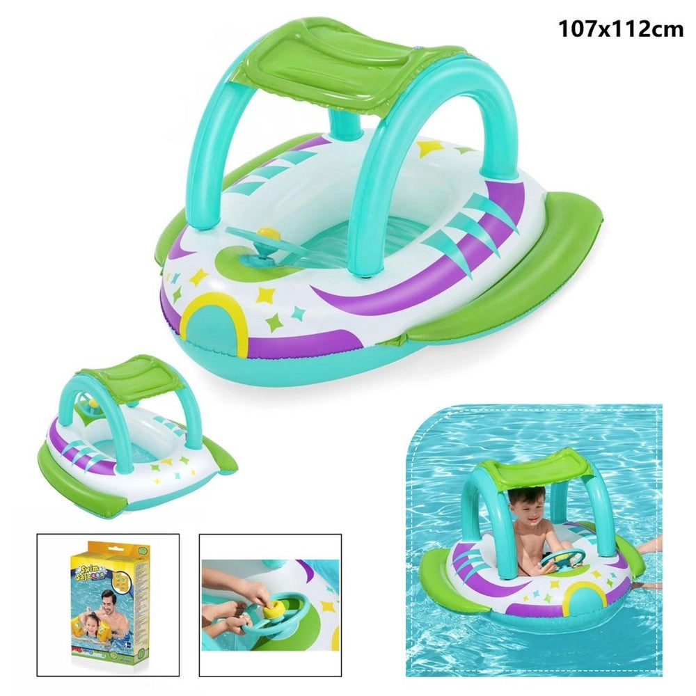 Trade Shop - Barchetta Navicella Spaziale Space Per Bambini Gonfiabile Mare Copertura Manubrio 34149 -