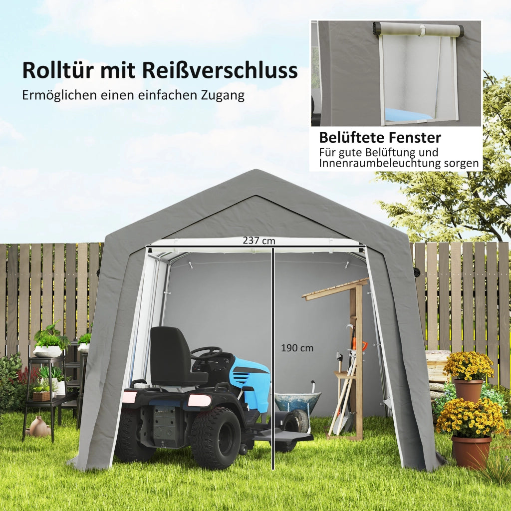 Casetta da giardino con tetto a capanna ¨C Xylo ¨C 300x447x255 cm grigio chiaro