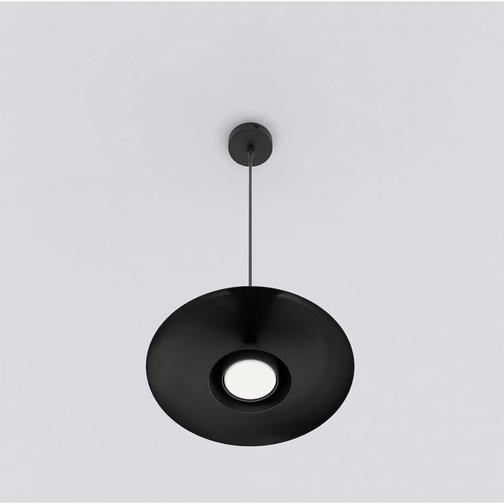 Lampada a sospensione Babel in acciaio nero opaco