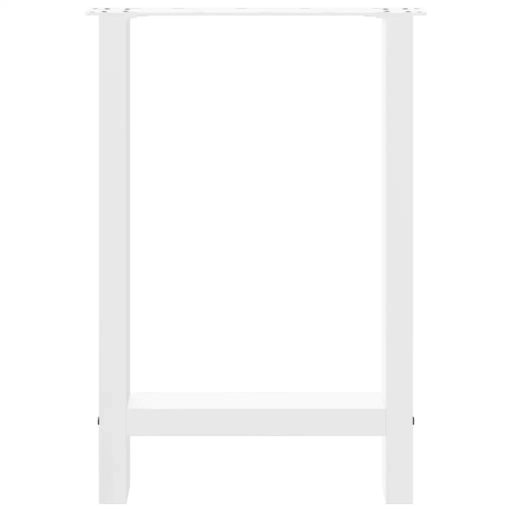 vidaXL Gambe per tavolo da pranzo bianche 2 pz 50x(72-73) cm in acciaio