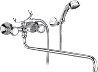 Rubinetto vasca esterno con doccia e canna lunga - serie 1000-2000